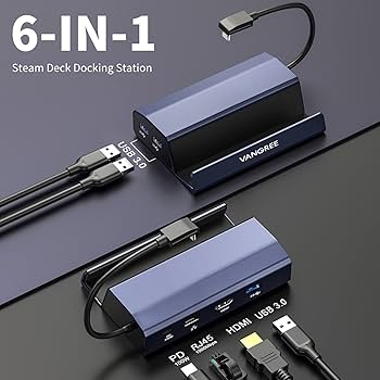 Steam Deck stacja dokująca 6 w 1, HDMI 2.0 4K@60HZ 1000Mbps